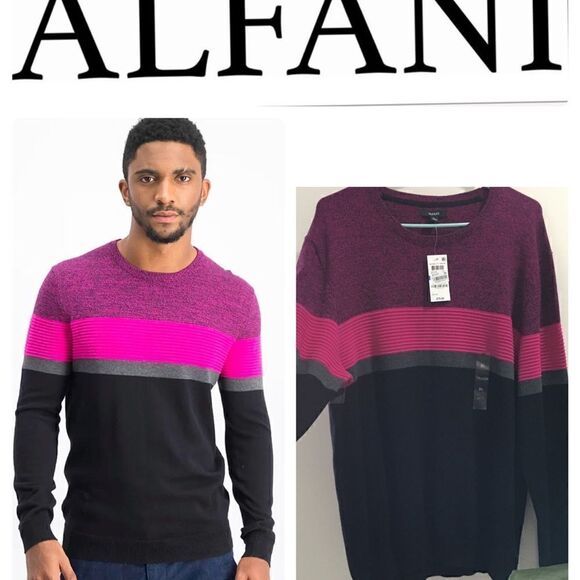 ALFANI LITE WEIGHT TEXTURED SWEATER - Picture 1 of 8
